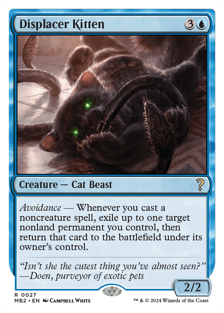 Displacer Kitten (White Border) [Mystery Booster 2] | Good Games Cannington
