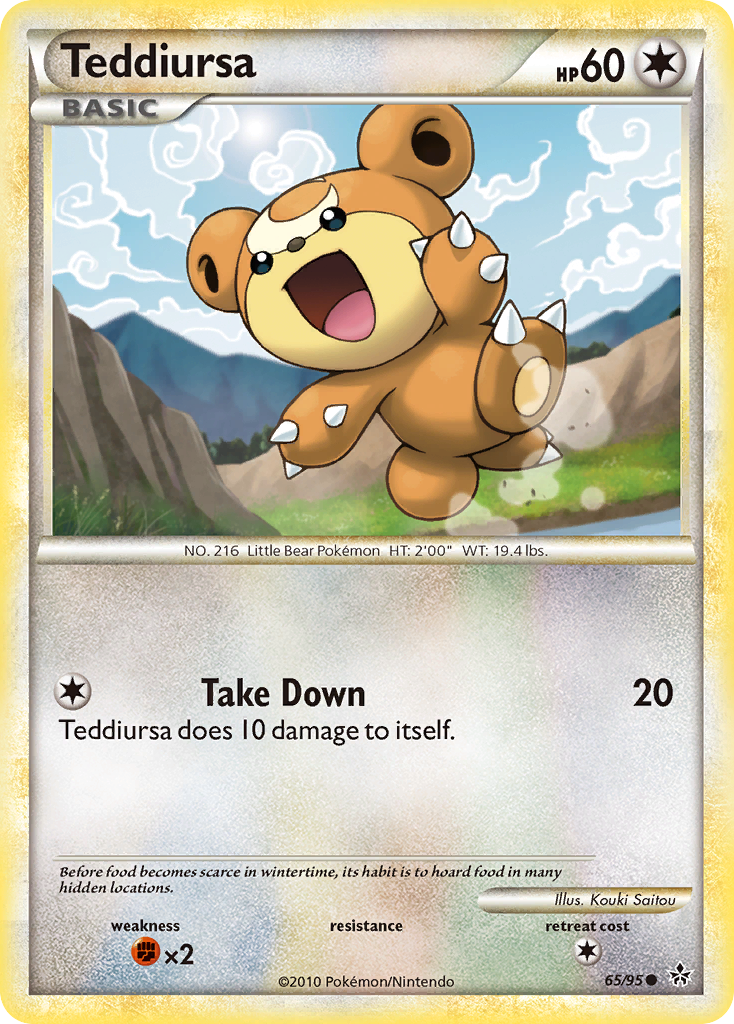 Teddiursa (65/95) [HeartGold & SoulSilver: Unleashed] | Good Games Cannington