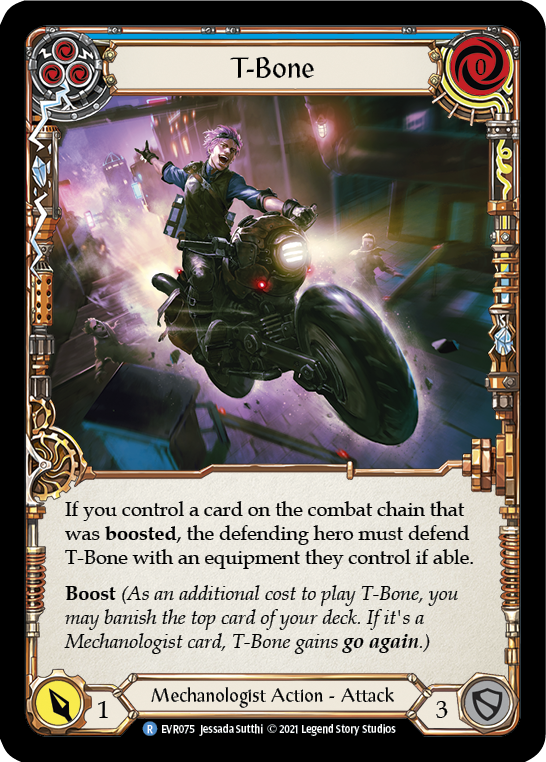 T-Bone (Blue) [EVR075] (Everfest)  1st Edition Normal | Good Games Cannington