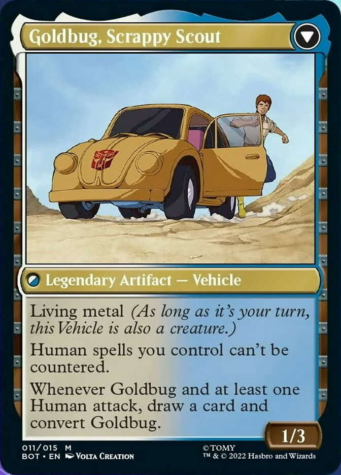 Goldbug, Humanity's Ally // Goldbug, Scrappy Scout [Transformers] | Good Games Cannington