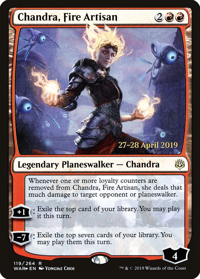Chandra, Fire Artisan [War of the Spark Prerelease Promos] | Good Games Cannington