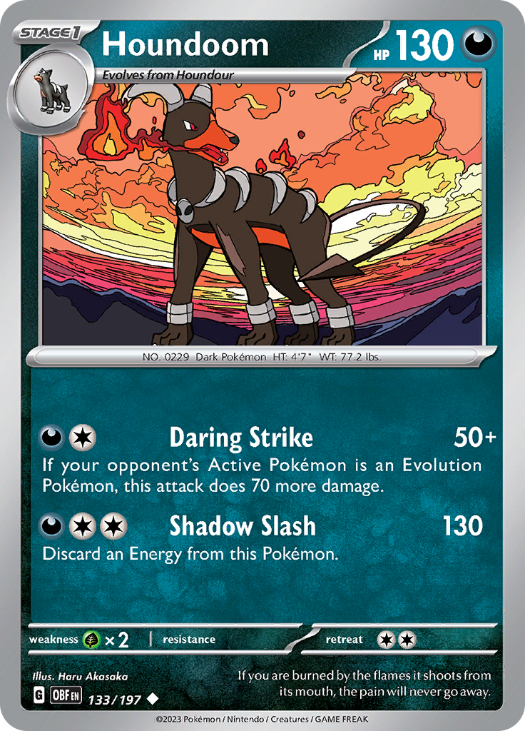 Houndoom (133/197) [Scarlet & Violet: Obsidian Flames] | Good Games Cannington
