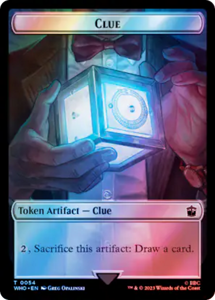 Alien // Clue (0054) Double-Sided Token (Surge Foil) [Doctor Who Tokens] | Good Games Cannington