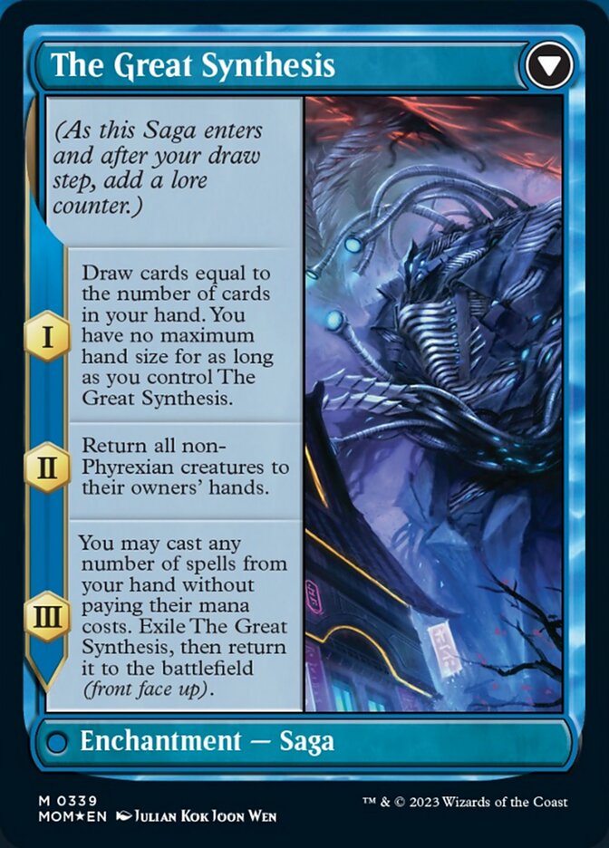 Jin-Gitaxias // The Great Synthesis (Borderless Alternate Art) [March of the Machine] | Good Games Cannington