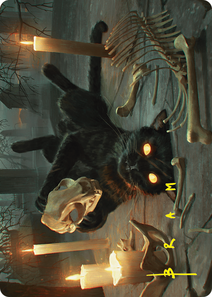 Nine-Lives Familiar Art Card (8/54) (Gold-Stamped Signature) [Foundations Art Series] | Good Games Cannington