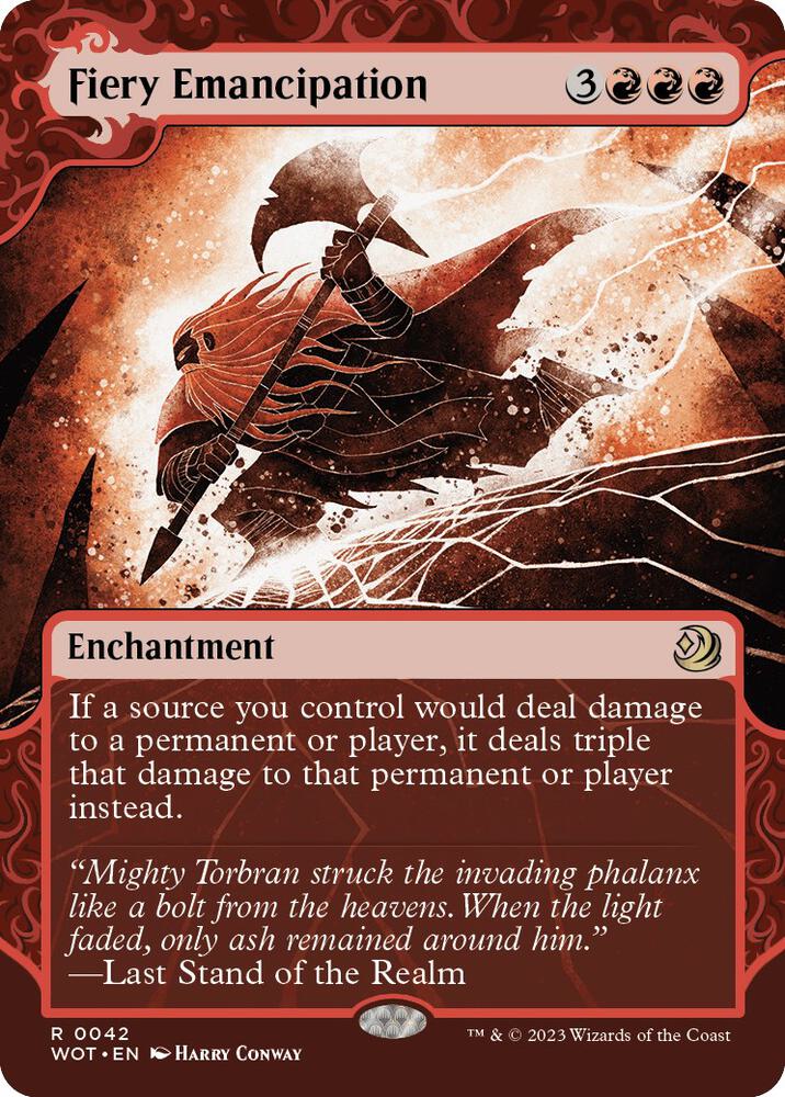 Fiery Emancipation 42 (Wilds of Eldraine: Enchanting Tales)  - Showcase | Good Games Cannington