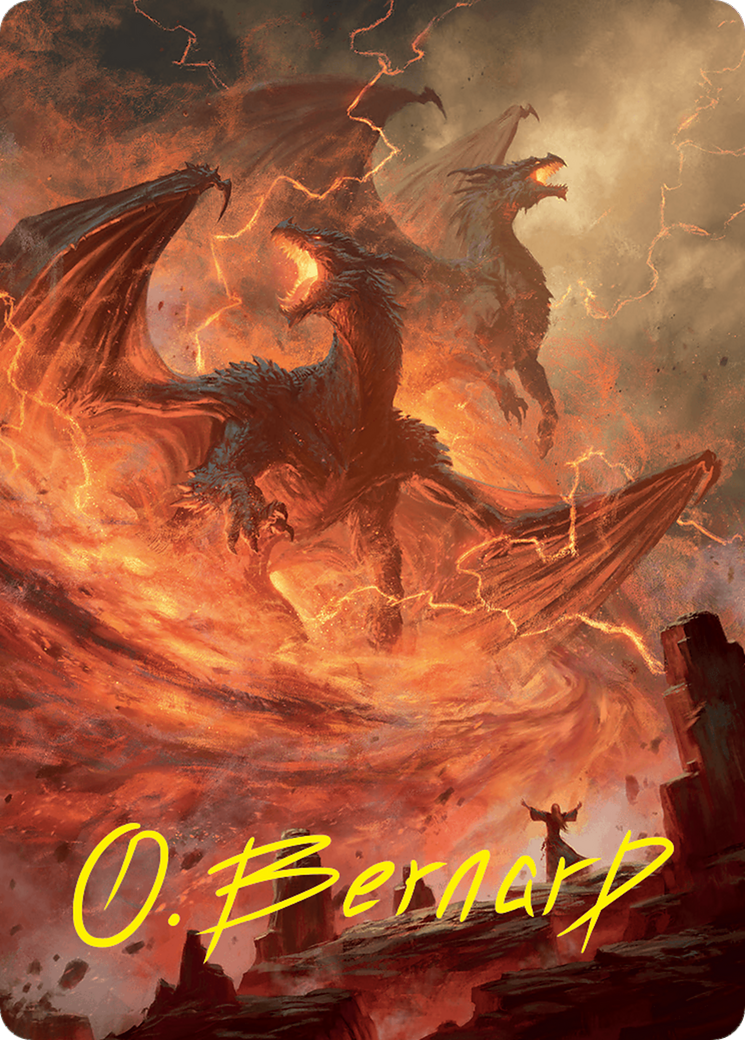 Rite of the Dragoncaller Art Card (38/54) (Gold-Stamped Signature) [Foundations Art Series] | Good Games Cannington