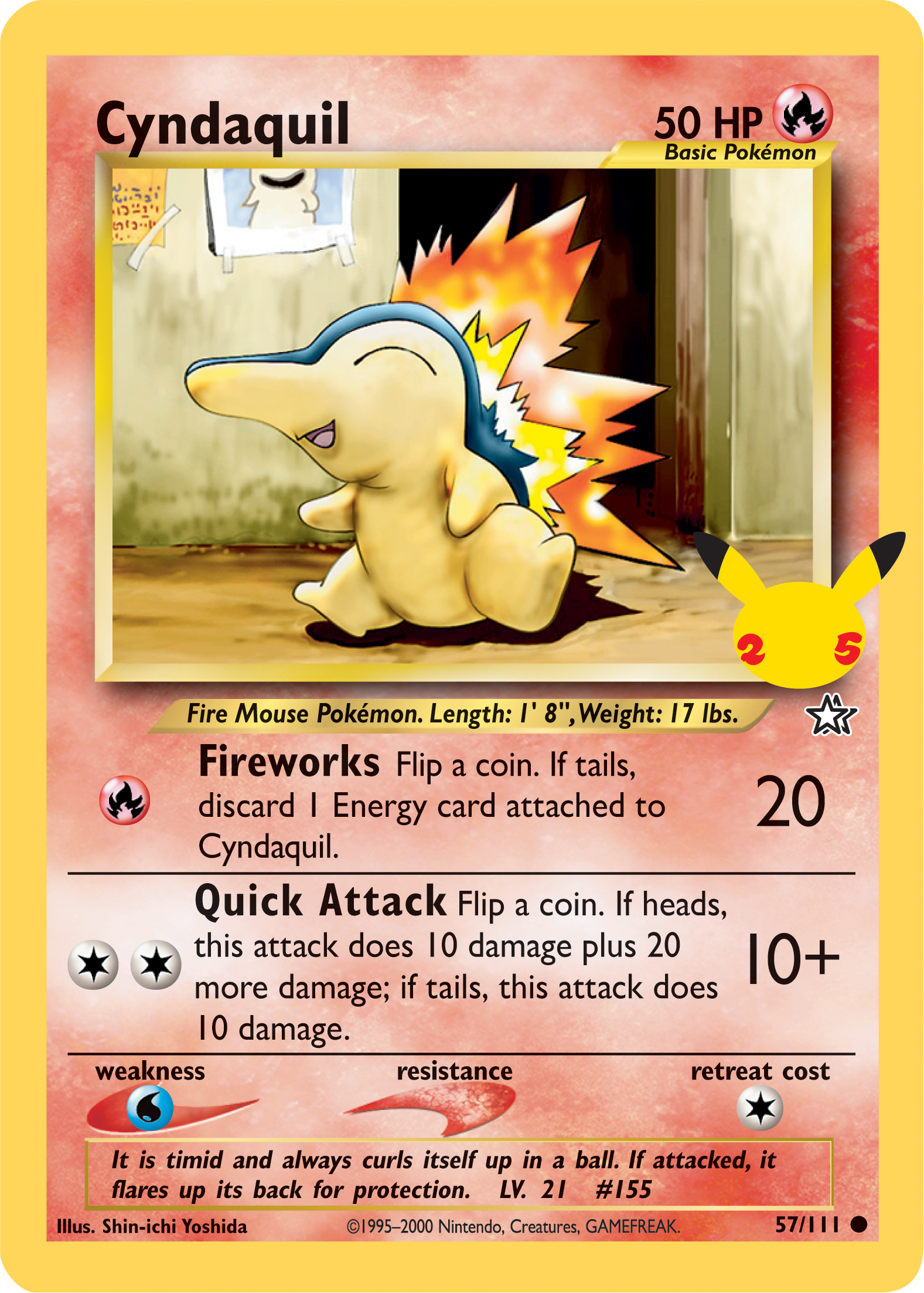 Cyndaquil (57/111) (Jumbo Card) [First Partner Pack] | Good Games Cannington