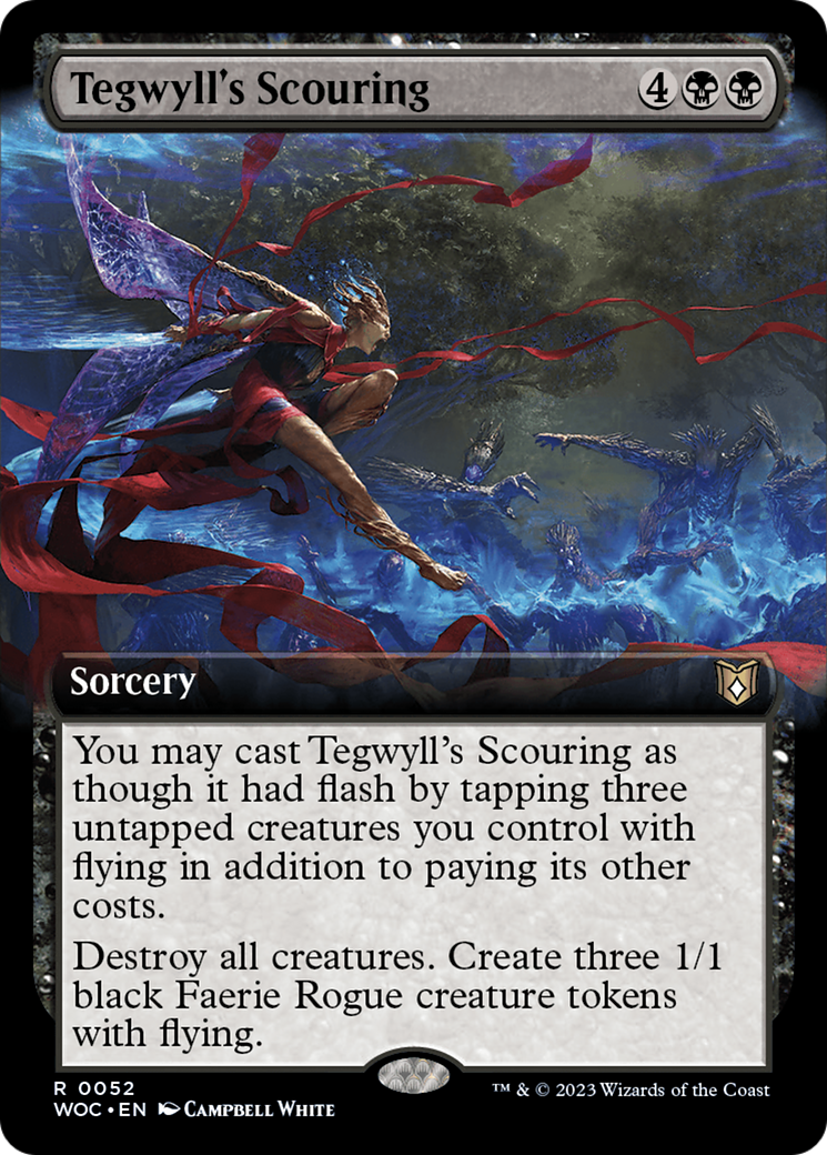 Tegwyll's Scouring (Extended Art) [Wilds of Eldraine Commander] | Good Games Cannington