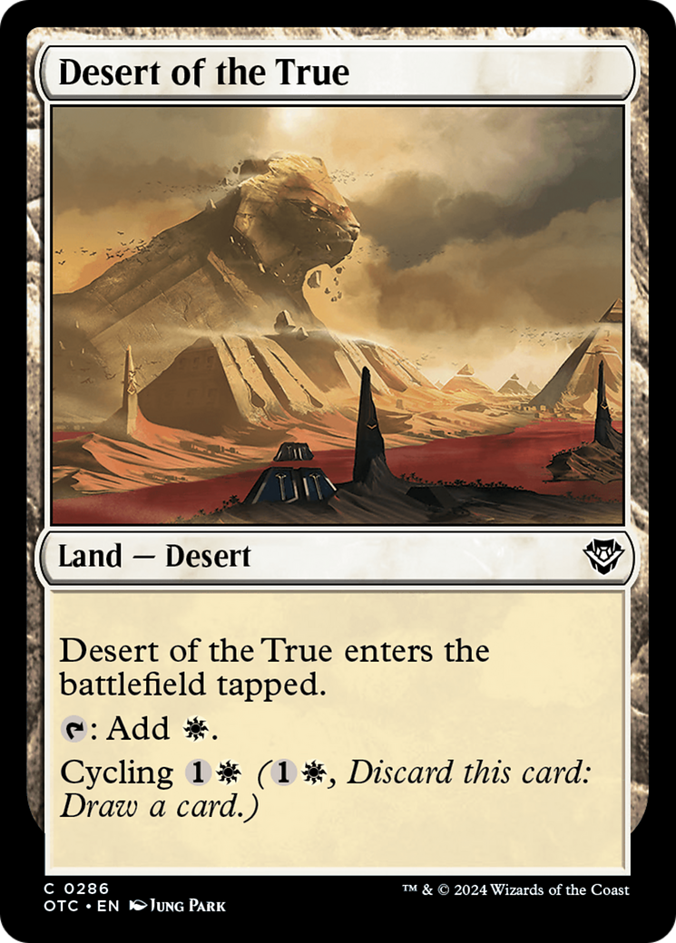 Desert of the True [Outlaws of Thunder Junction Commander] | Good Games Cannington