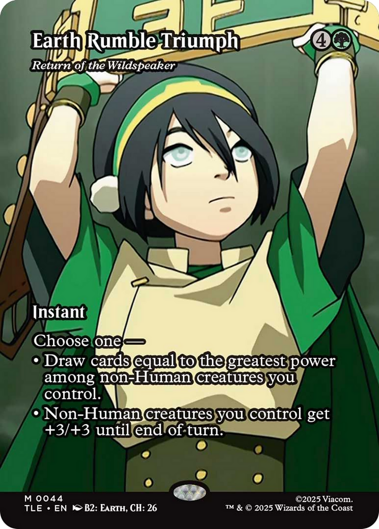 Earth Rumble Triumph - Return of the Wildspeaker (Borderless) [Avatar: The Last Airbender: Eternal-Legal] | Good Games Cannington