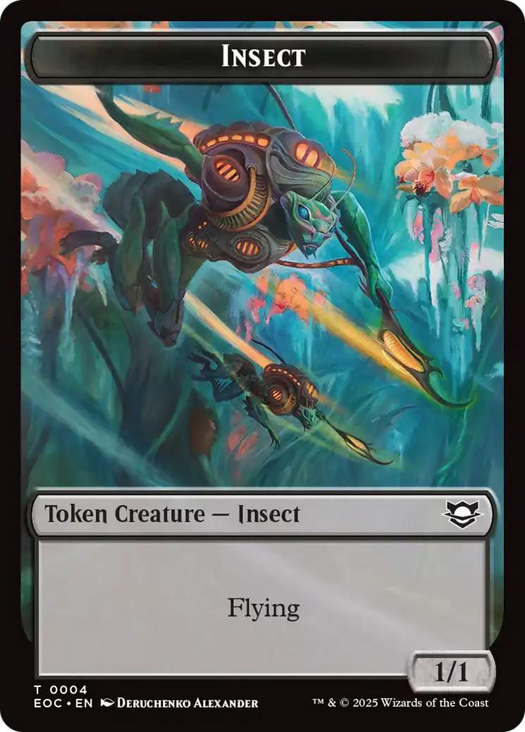 Insect // Beast (0005) Double-Sided Token [Edge of Eternities Commander Tokens] | Good Games Cannington