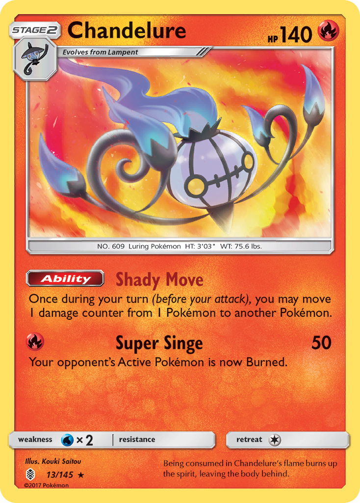 Chandelure (13/145) [Sun & Moon: Guardians Rising] | Good Games Cannington