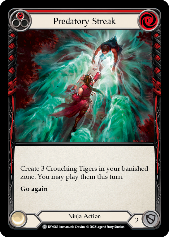 Predatory Streak (Red) [DYN062] (Dynasty)  Rainbow Foil | Good Games Cannington