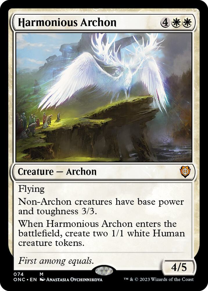 Harmonious Archon 74 (Commander: Phyrexia: All Will Be One)  | Good Games Cannington