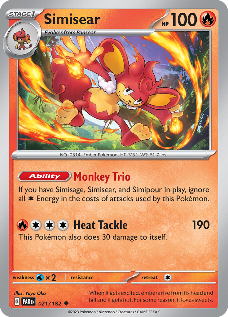 Simisear (021/182) [Scarlet & Violet: Paradox Rift] | Good Games Cannington
