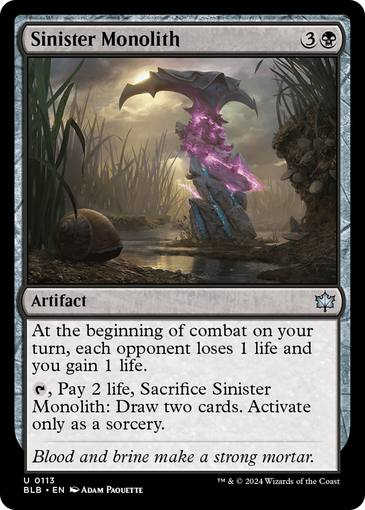 Sinister Monolith [Bloomburrow] | Good Games Cannington