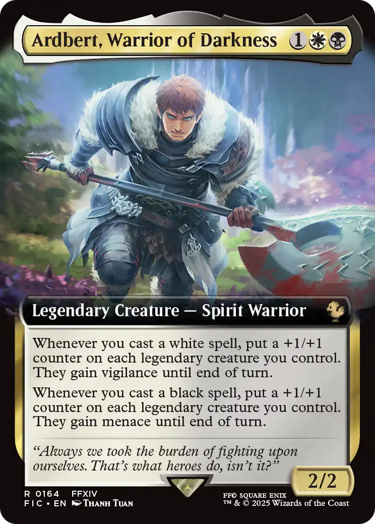 Ardbert, Warrior of Darkness (Extended Art) [FINAL FANTASY Commander] | Good Games Cannington