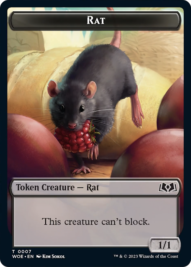 Rat Token [Wilds of Eldraine Tokens] | Good Games Cannington