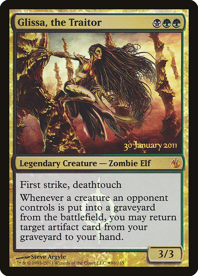 Glissa, the Traitor [Mirrodin Besieged Prerelease Promos] | Good Games Cannington
