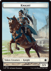 Human // Knight Double-Sided Token [Foundations Tokens] | Good Games Cannington