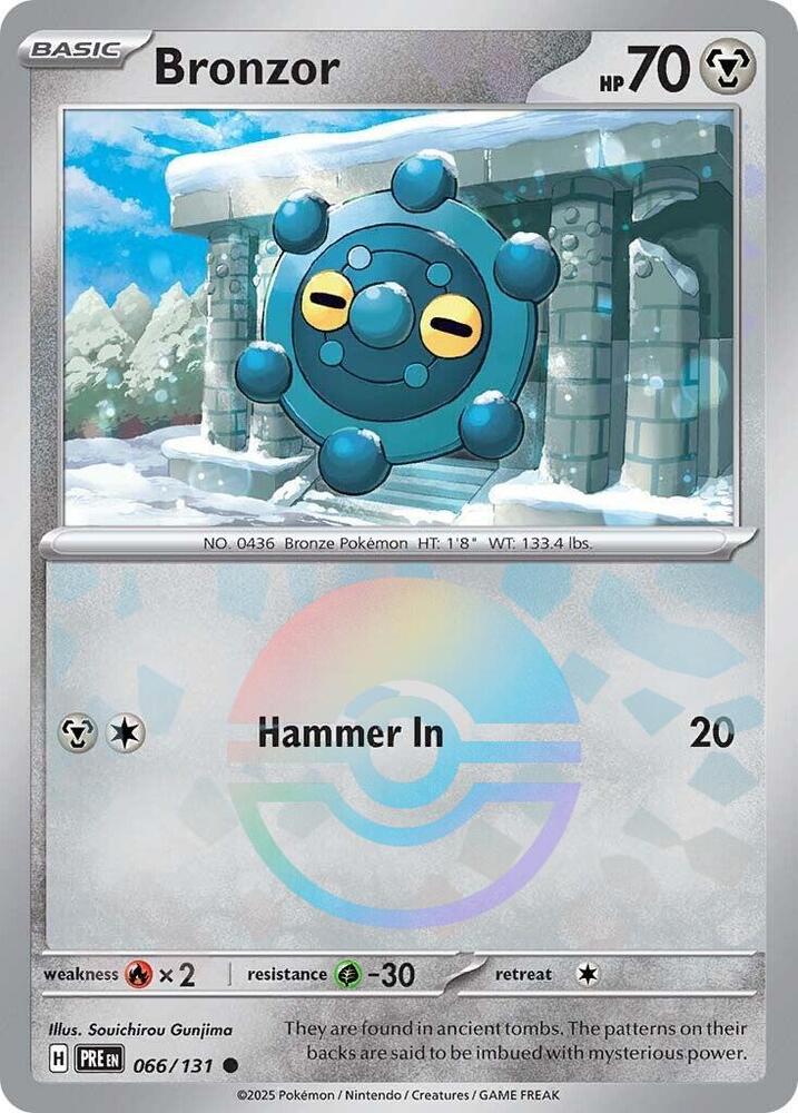 Bronzor (066/131) (Poke Ball Pattern) [Scarlet & Violet: Prismatic Evolutions] | Good Games Cannington