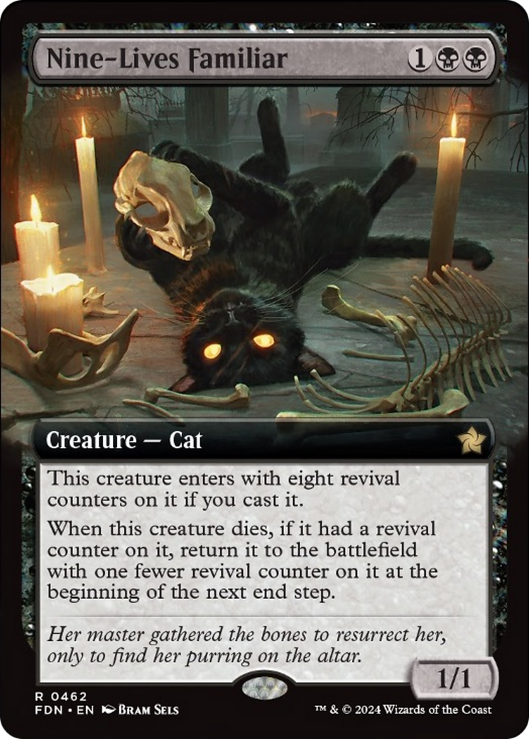 Nine-Lives Familiar (Extended Art) [Foundations] | Good Games Cannington