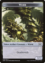 Treasure // Wurm (029) Double-Sided Token [Double Masters Tokens] | Good Games Cannington