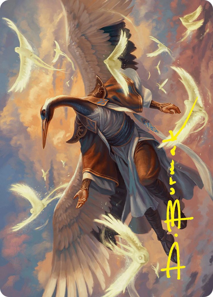 Kykar, Zephyr Awakener Art Card (16/54) (Gold-Stamped Signature) [Foundations Art Series] | Good Games Cannington