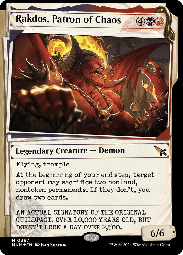 Rakdos, Patron of Chaos (Showcase) (Invisible Ink) [Murders at Karlov Manor] | Good Games Cannington
