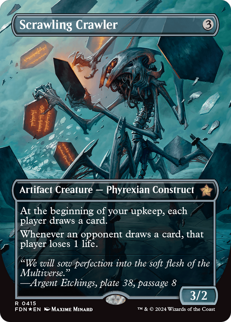 Scrawling Crawler (Borderless) (Mana Foil) [Foundations] | Good Games Cannington