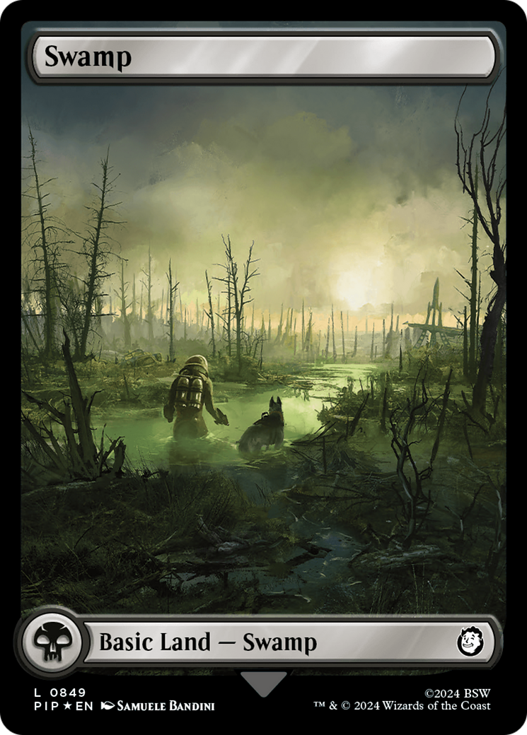 Swamp (0849) (Surge Foil) [Fallout] | Good Games Cannington