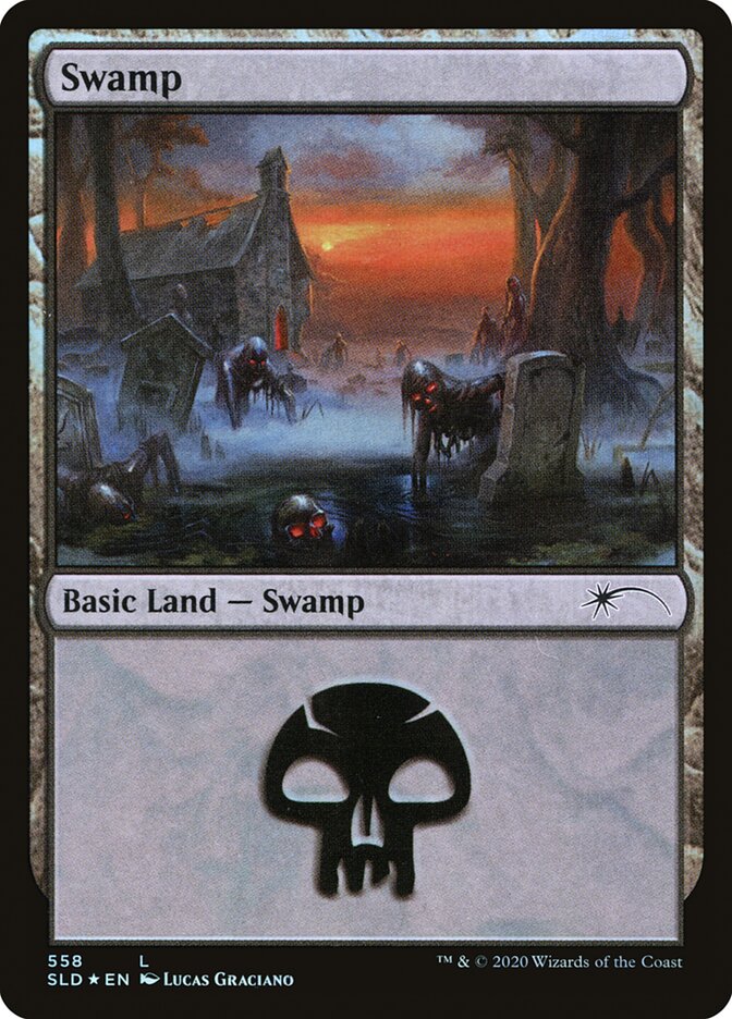 Swamp (Reanimated) (558) [Secret Lair Drop Promos] | Good Games Cannington