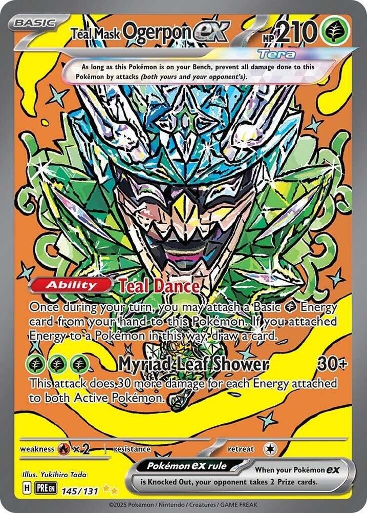 Teal Mask Ogerpon ex (145/131) [Scarlet & Violet: Prismatic Evolutions] | Good Games Cannington
