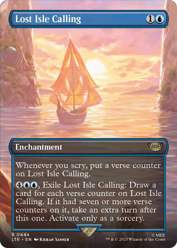 Lost Isle Calling (Borderless Alternate Art) [The Lord of the Rings: Tales of Middle-Earth] | Good Games Cannington