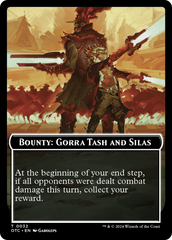 Bounty: Gorra Tash and Silas // Bounty Rules Double-Sided Token [Outlaws of Thunder Junction Commander Tokens] | Good Games Cannington