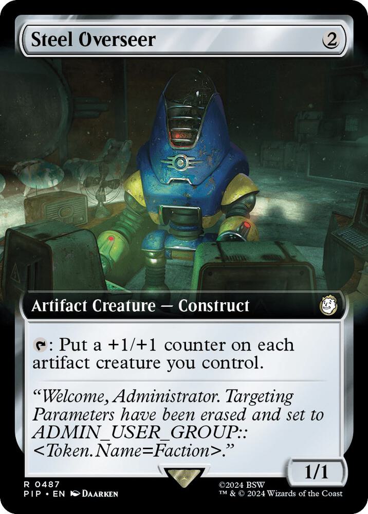 Steel Overseer 487/326 (Universes Beyond: Fallout)  - Extended Art | Good Games Cannington