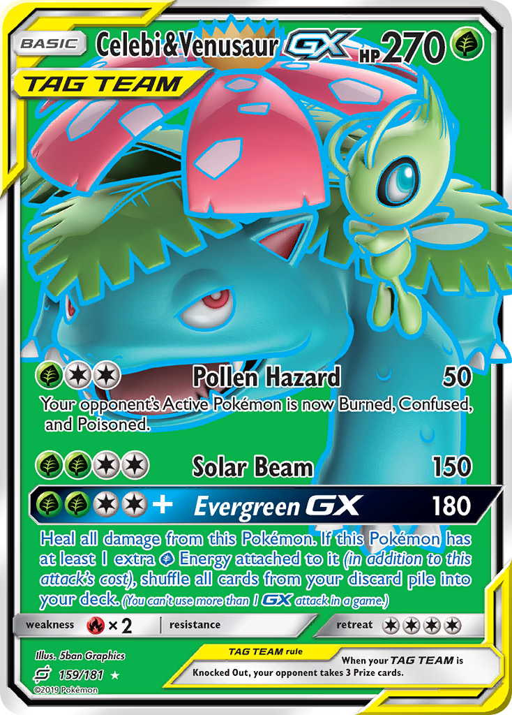 Celebi & Venusaur GX (159/181) [Sun & Moon: Team Up] | Good Games Cannington