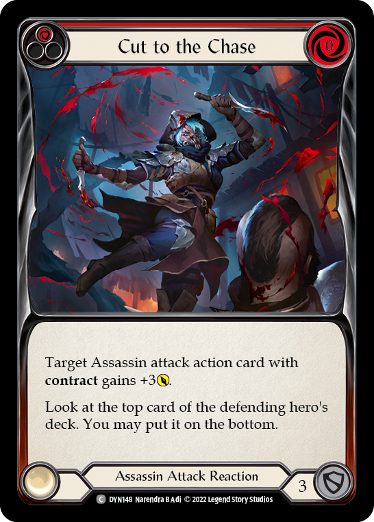 Cut to the Chase (Red) [DYN148] (Dynasty)  Rainbow Foil | Good Games Cannington