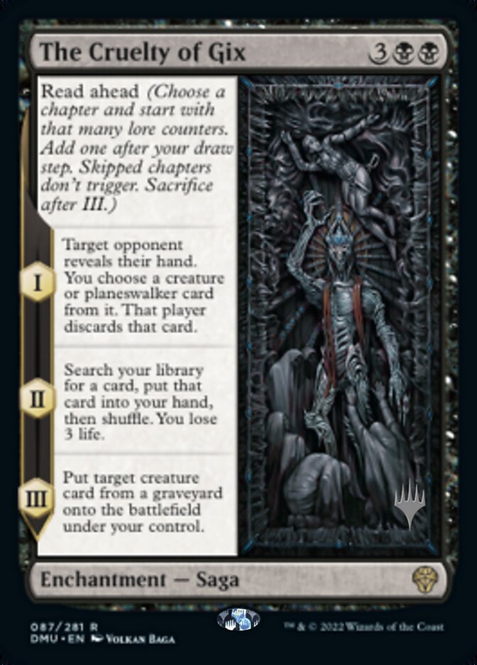 The Cruelty of Gix (Promo Pack) [Dominaria United Promos] | Good Games Cannington