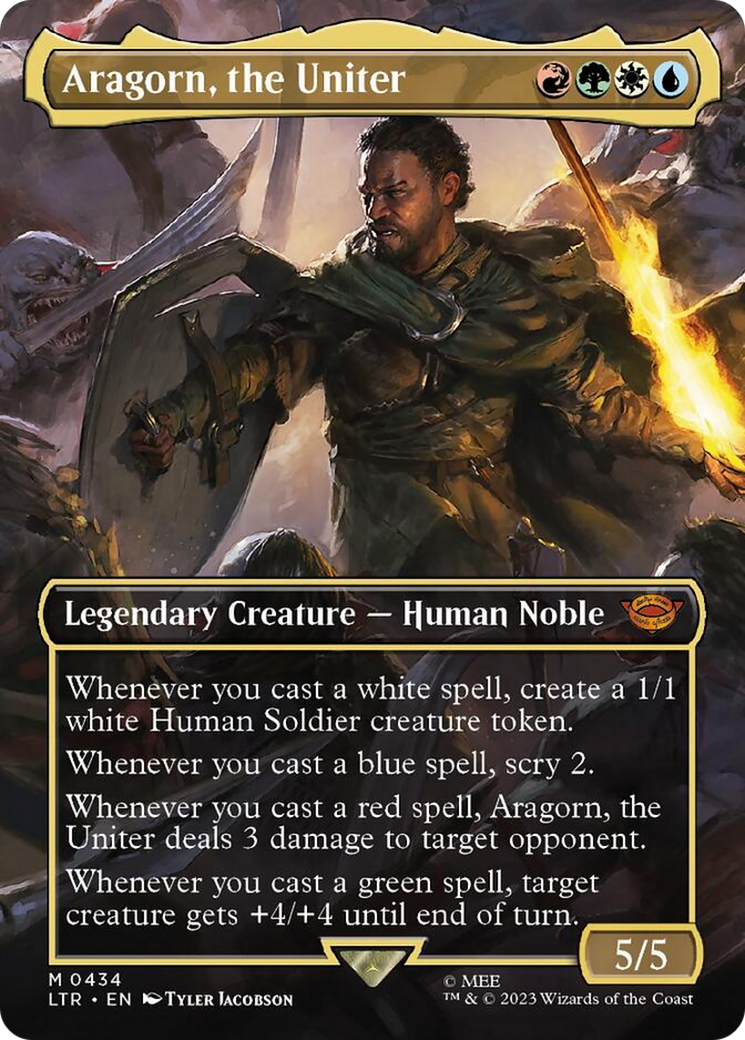 Aragorn, the Uniter (Borderless Alternate Art) [The Lord of the Rings: Tales of Middle-Earth] | Good Games Cannington