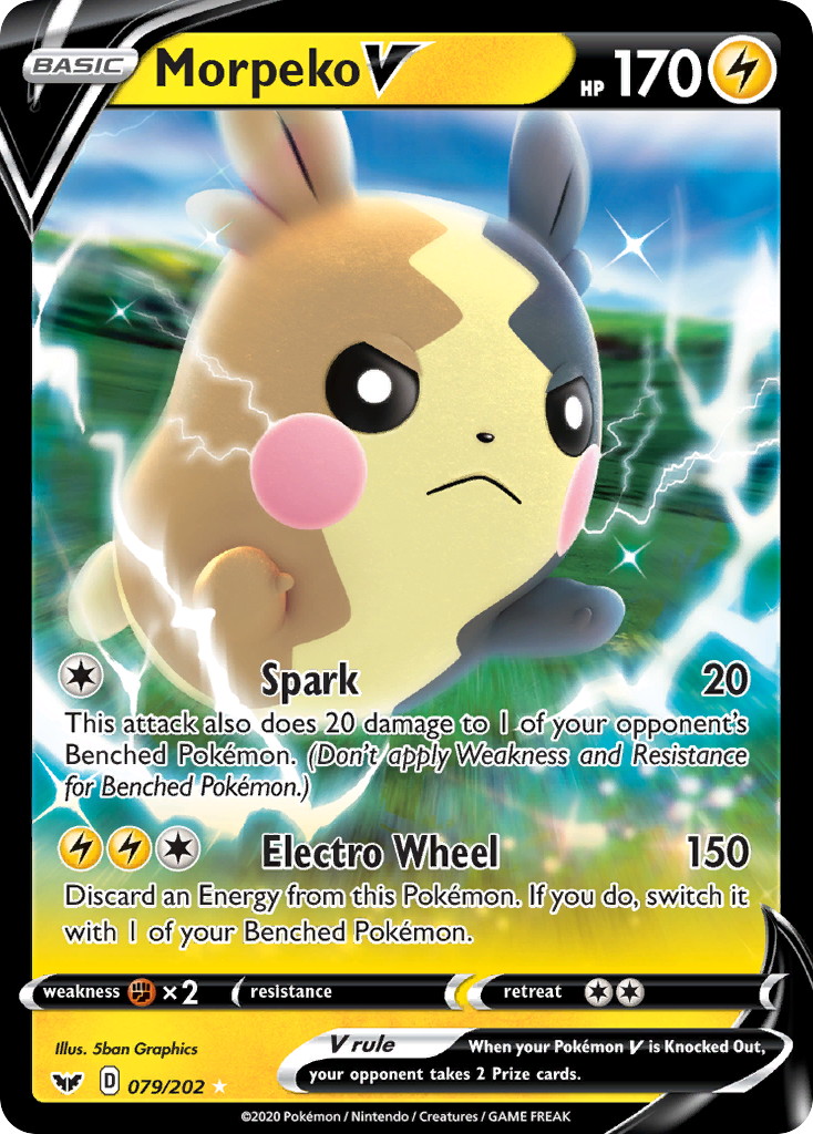 Morpeko V (079/202) [Sword & Shield: Base Set] | Good Games Cannington