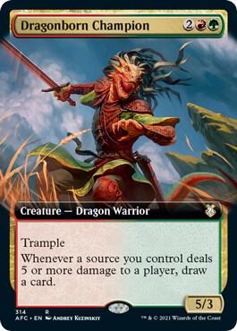 Dragonborn Champion Extended Art 314/62 (Commander: Adventures in the Forgotten Realms)  | Good Games Cannington