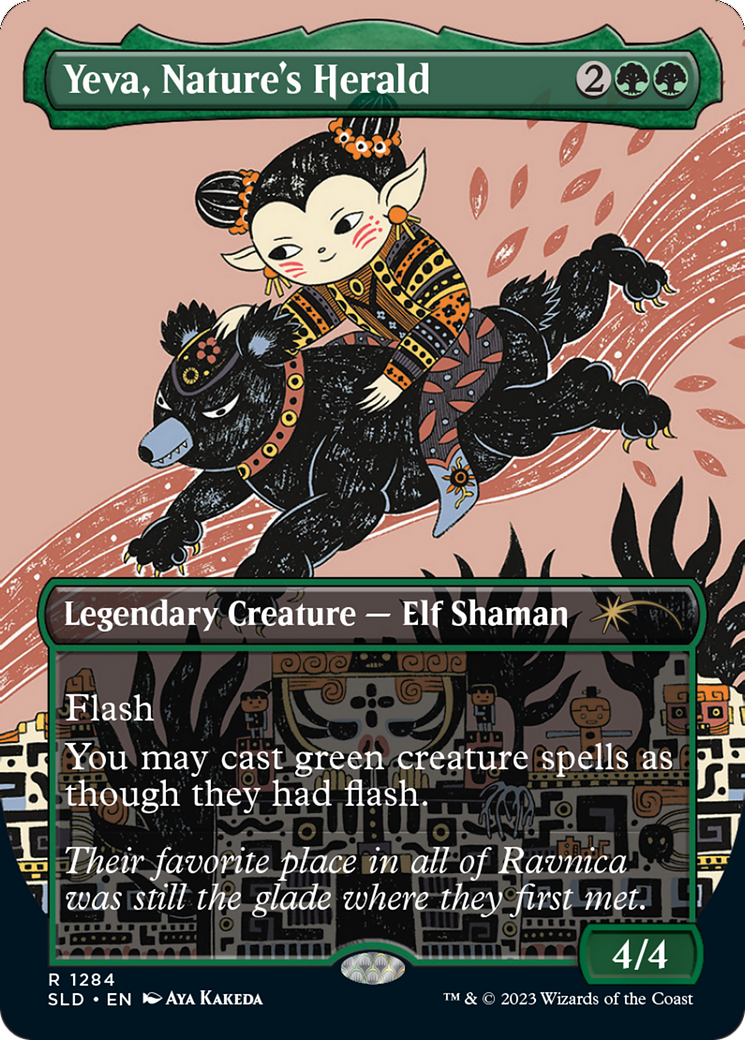 Yeva, Nature's Herald (Borderless) [Secret Lair Drop Series] | Good Games Cannington