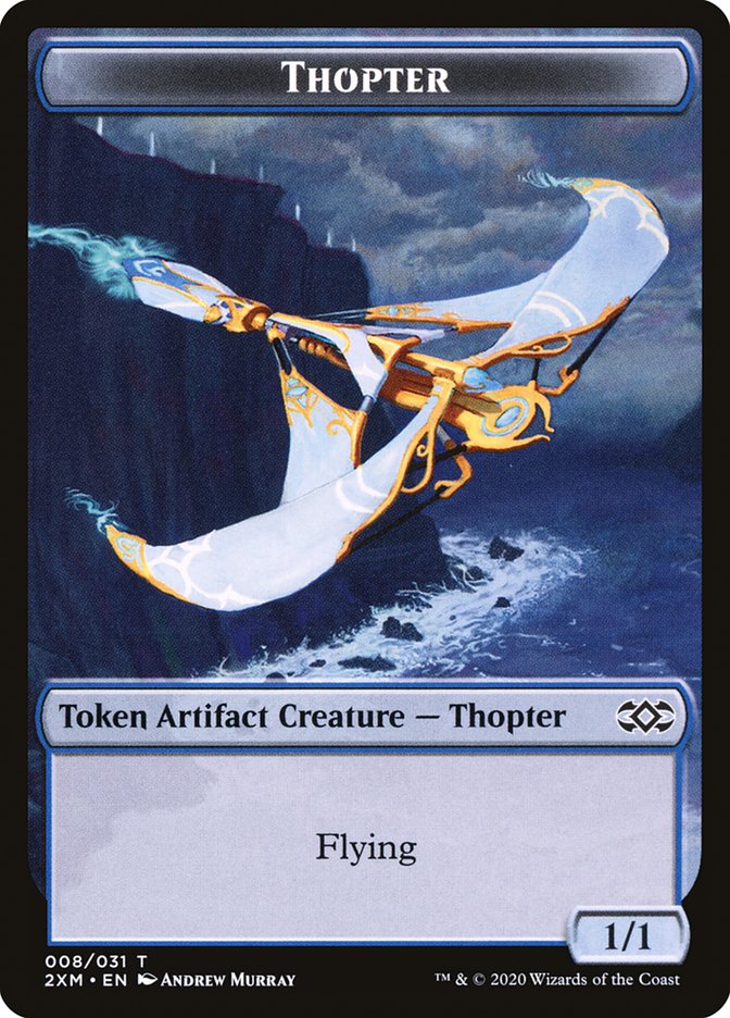 Beast // Thopter (008) Double-Sided Token [Double Masters Tokens] | Good Games Cannington