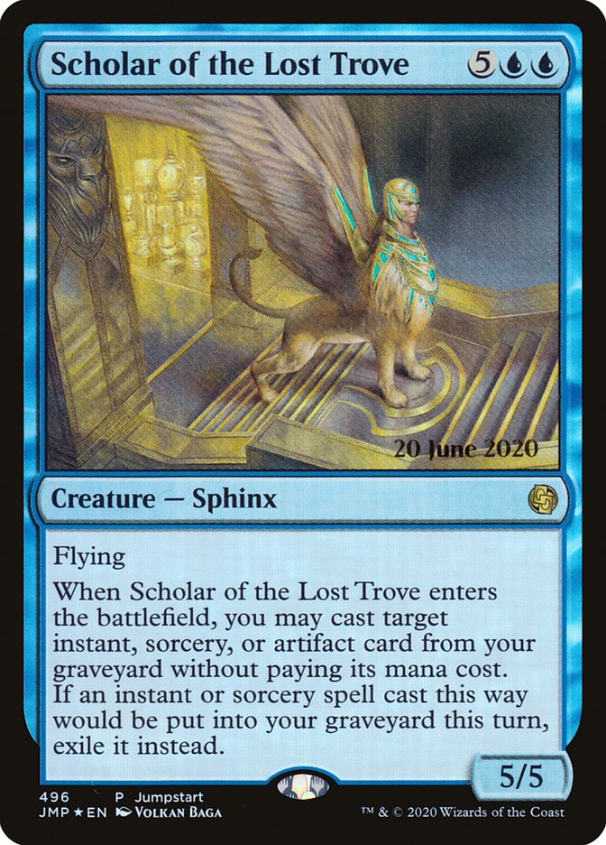 Scholar of the Lost Trove (Prerelease) [Jumpstart] | Good Games Cannington