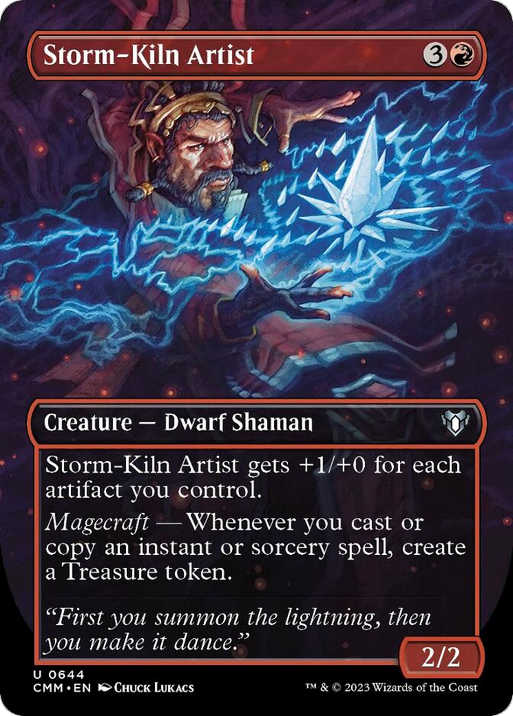 Storm-Kiln Artist (Borderless Alternate Art) [Commander Masters] | Good Games Cannington