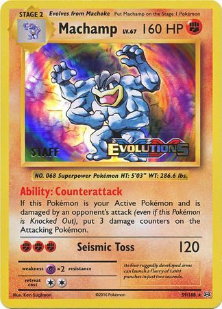 Machamp (59/108) (XY Evolutions Staff Prerelease) [XY: Black Star Promos] | Good Games Cannington