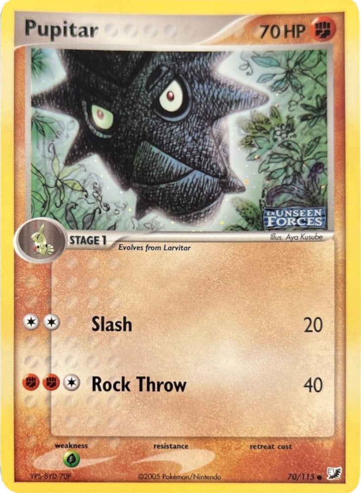 Pupitar (70/115) (Stamped) [EX: Unseen Forces] | Good Games Cannington