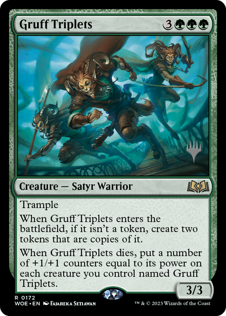 Gruff Triplets (Promo Pack) [Wilds of Eldraine Promos] | Good Games Cannington